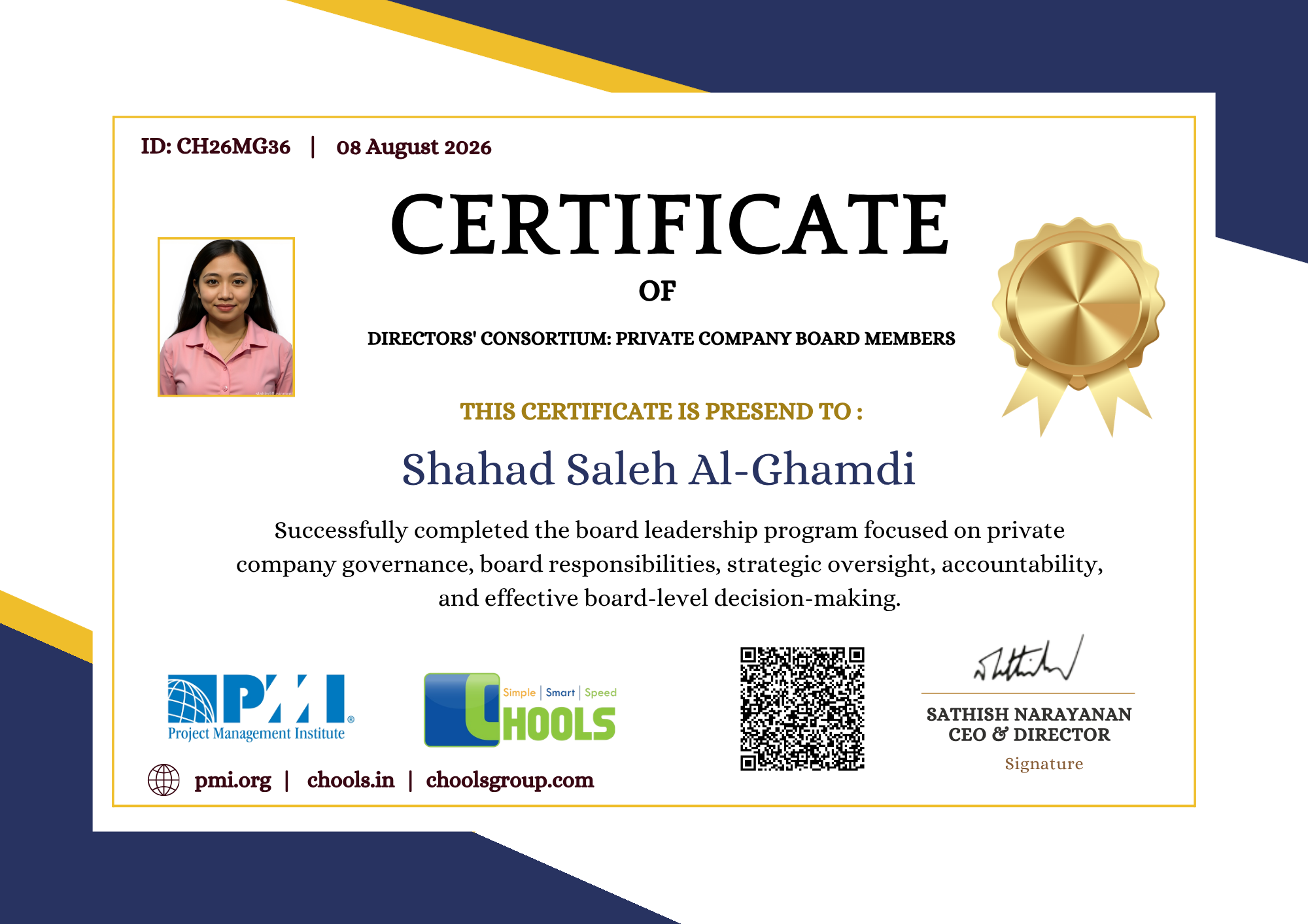 Management Programs Certificate